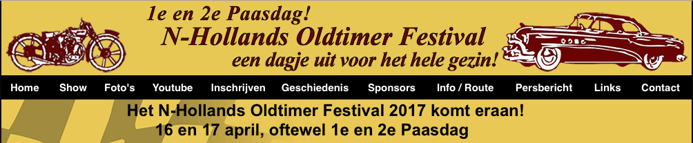Motoren en bemensing voor Oldtimer Festival te Venhuizen op 16 en 17 april (1e en 2e Paasdag) gevraagd!
