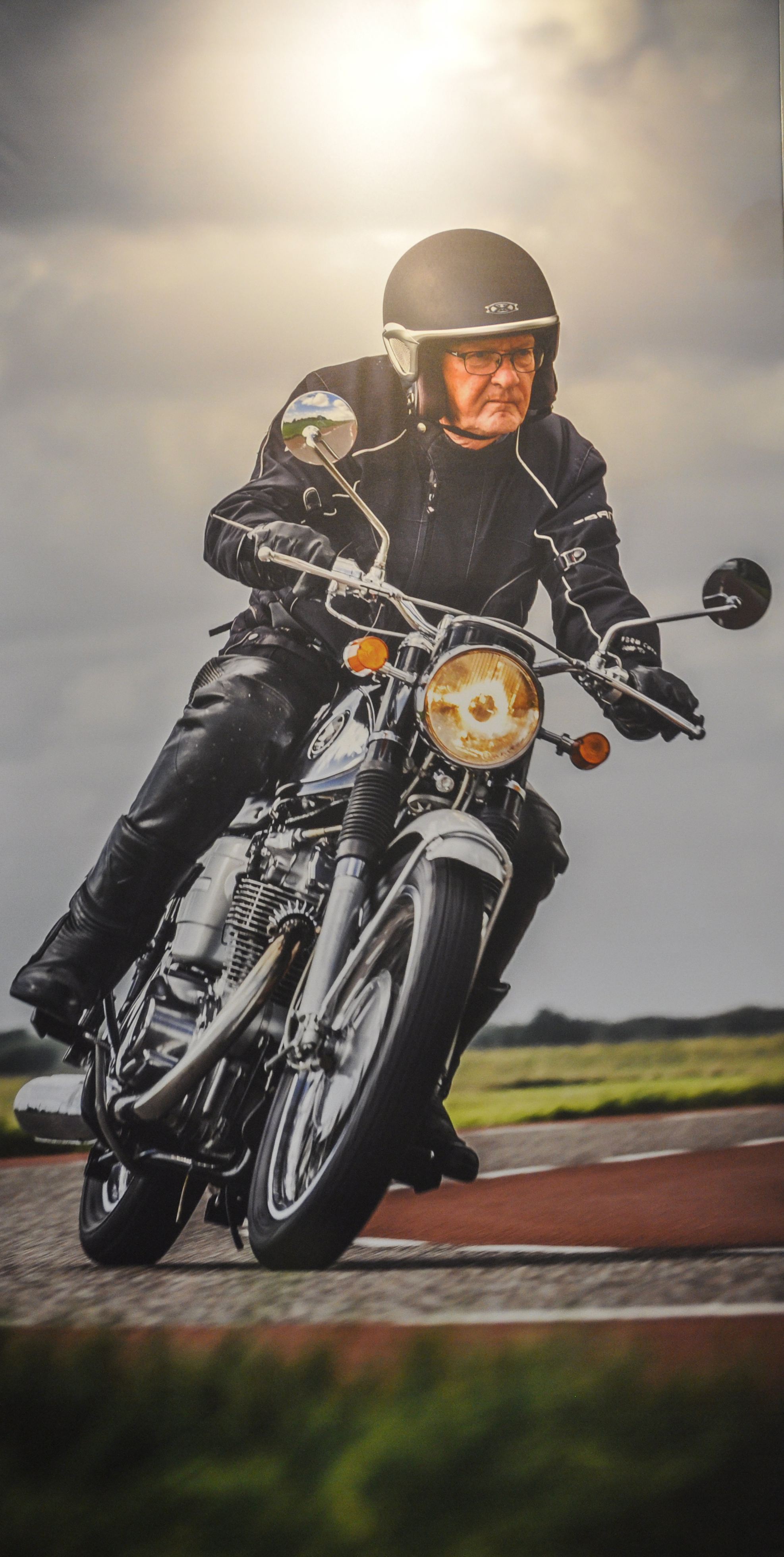 Klaas Poutsma levensgroot op de Utrechtse Motorbeurs