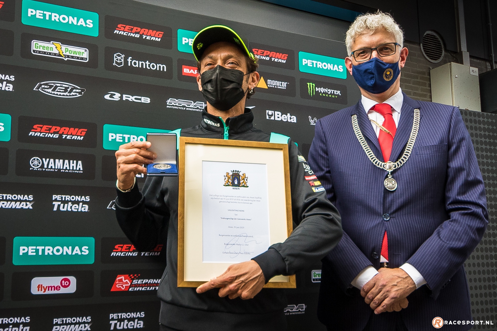 Valentino Rossi benoemd tot ereburger van de gemeente Assen 