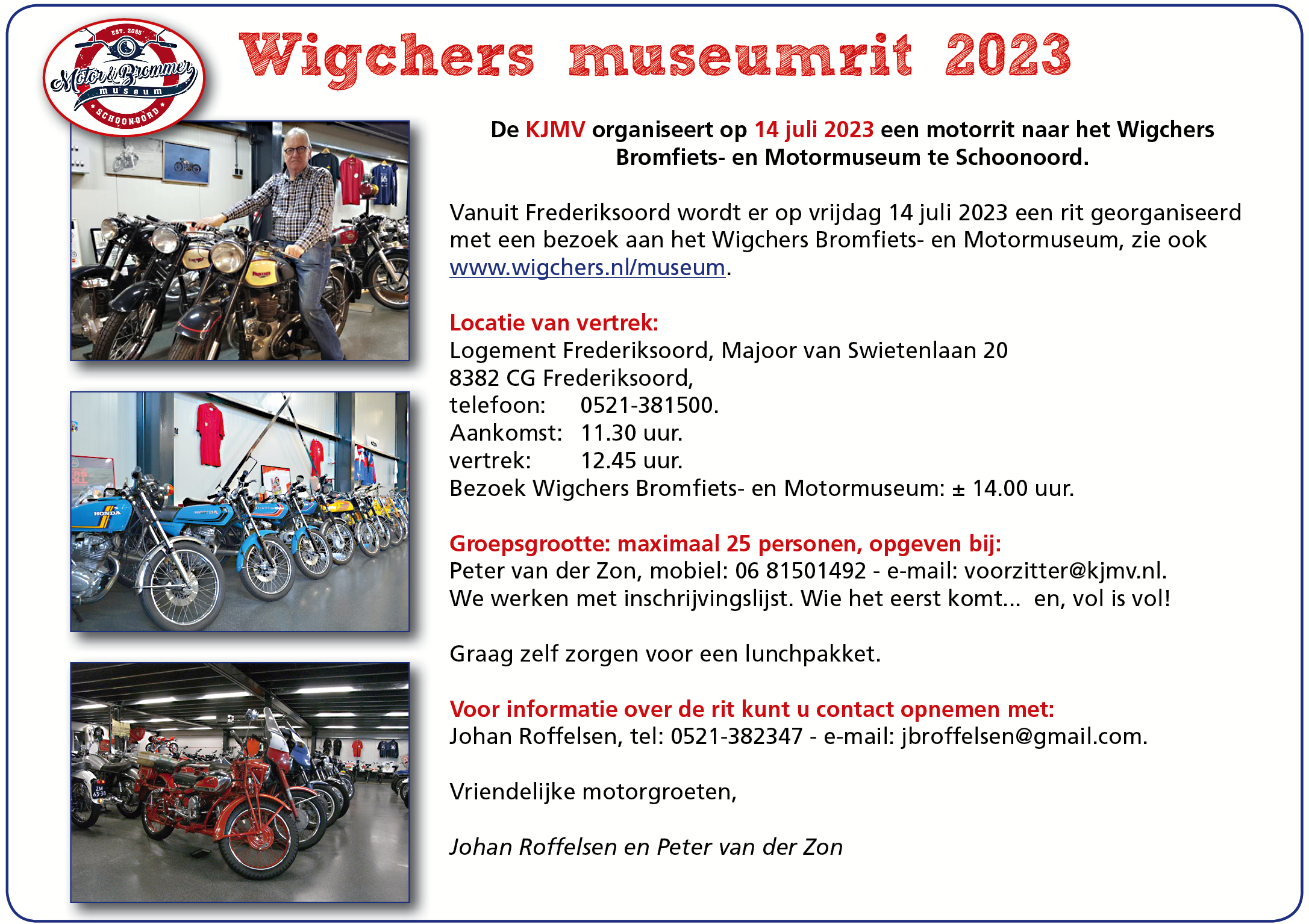 Wigchers museumrit 2023