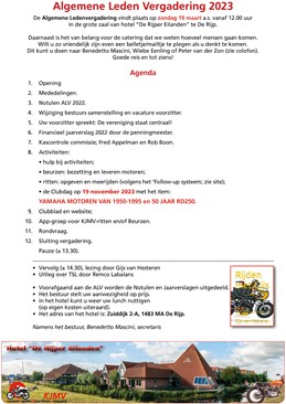 ALV 2023 agenda
