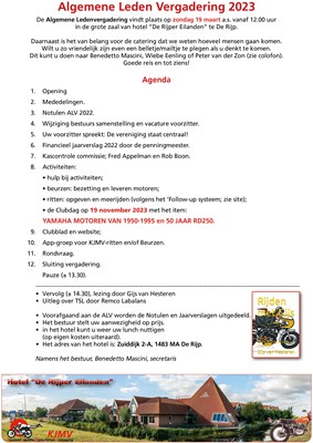 ALV 2023 agenda